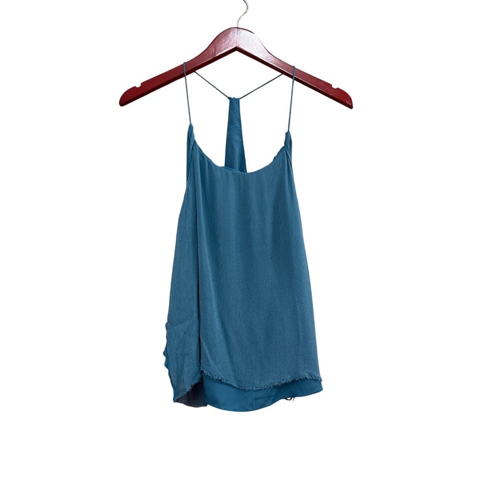Entro Women’s Blue Sleeveless Double-Layered Tank Top